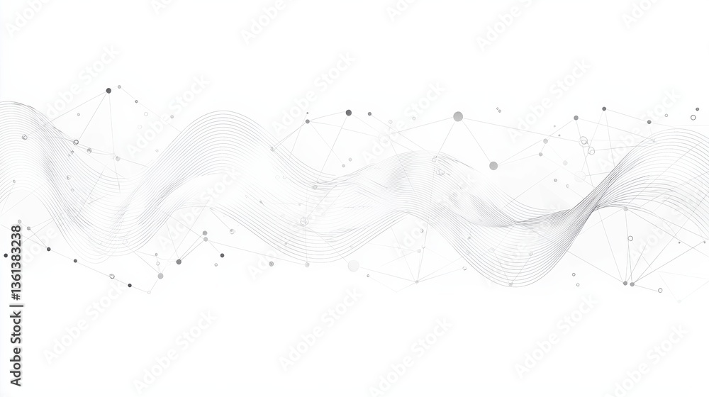 Poster dynamic abstract waves digital space graphic design minimalist environment aerial view modern concep