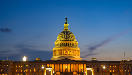 Washington, DC. The Capitol building. The Capitol landmark. The Capitol monument symbol of the...