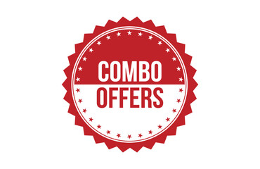 Fototapeta premium Combo offers red ribbon label banner.