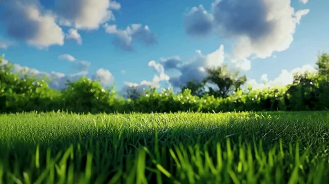 Green fields and the blue sky