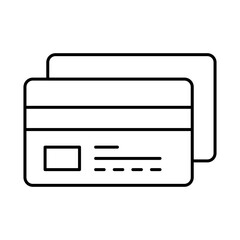 Credit Card Line Icon. Funding, Economy, Investment, Payment, Banking, Money, Investor Icons. Editable Stroke Vector Illustration