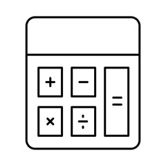 Calculator Line Icon. Funding, Economy, Investment, Payment, Banking, Money, Investor Icons. Editable Stroke Vector Illustration