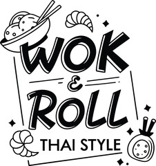 Bold Thai Food Designs Vectors, Icons, and Vintage TShirt Graphics