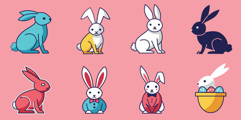 Obraz premium easter bunny set