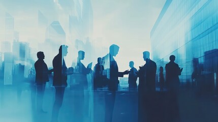 Dynamic and Abstract Business Scene By Generated AI