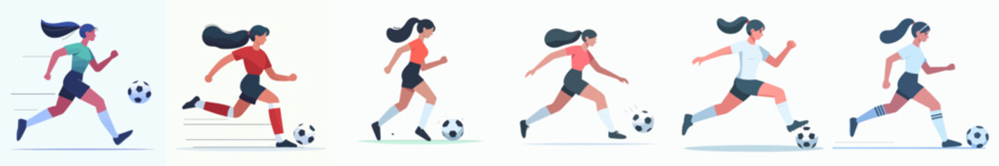 vector collection of a sports athlete