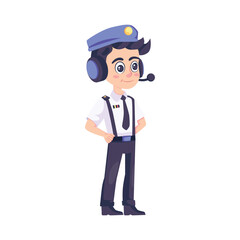 Air Traffic Controller Vector Style illustration. Eps 10 File 