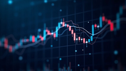 Stock Market Chart with Candlestick Patterns