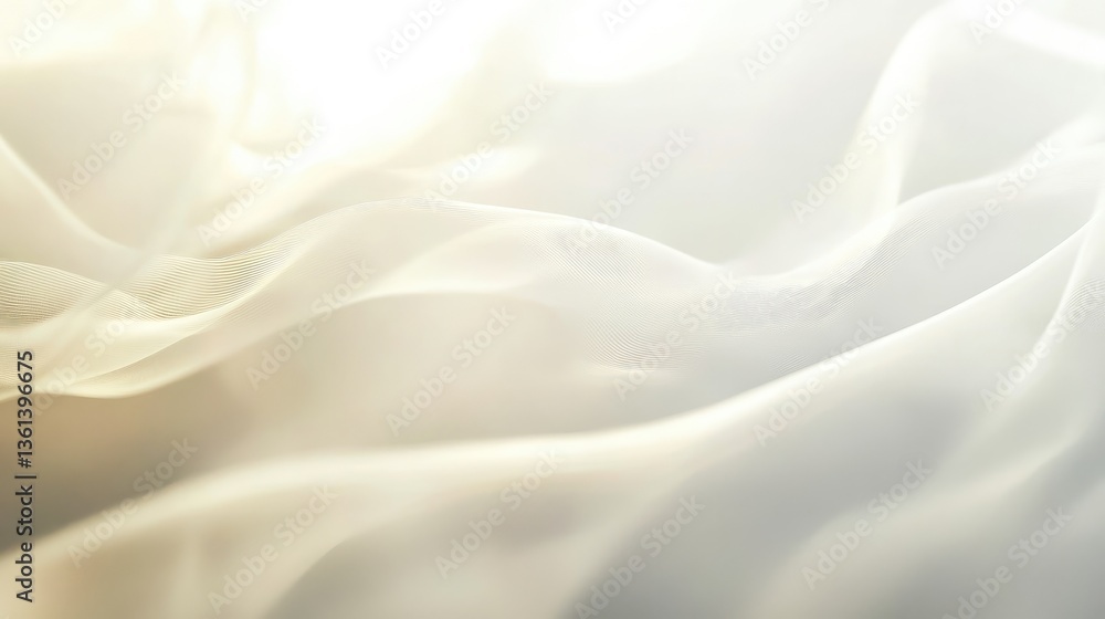 Aufkleber ethereal softness of delicate fabric with gentle light and subtle color gradients in a dreamy backgr