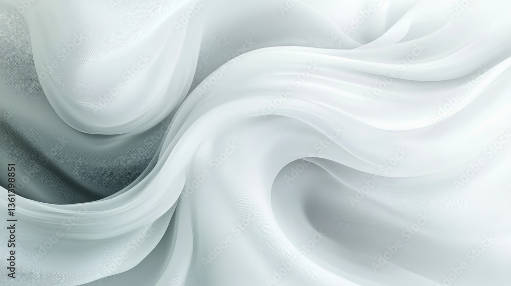 Poster elegant flowing fabric texture with soft light and subtle gradients for backgrounds or artistic desi