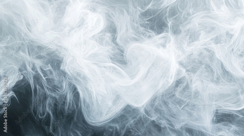 Poster subtle and ethereal smoke swirls on a dark background creating an abstract atmosphere