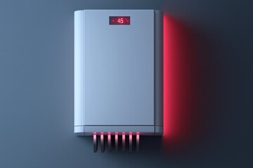 Modern Digital Thermostat with LED Display and Temperature Reading
