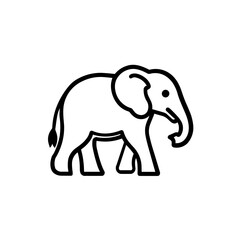 Flat Animal Illustration Elephant Icon