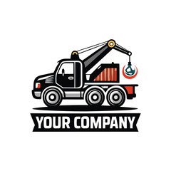 Naklejka premium Truck company logo design