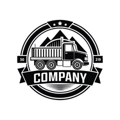 Fototapeta premium Truck company logo design