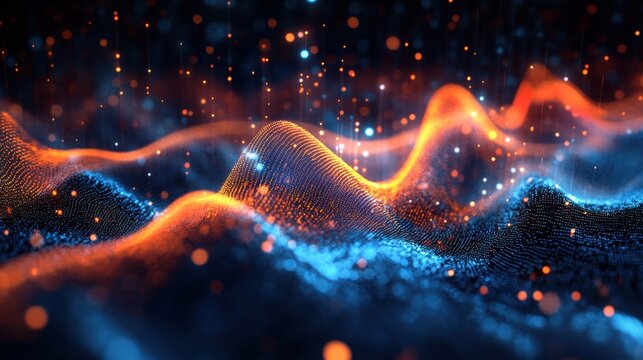 A sound wave visualization of a cryptocurrency transaction.