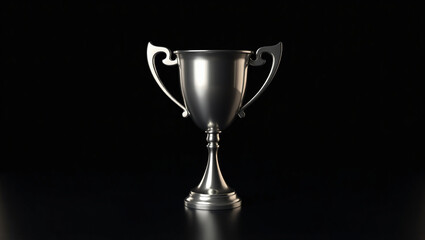 Elegant Silver Trophy. Symbol of Excellence and Achievement.