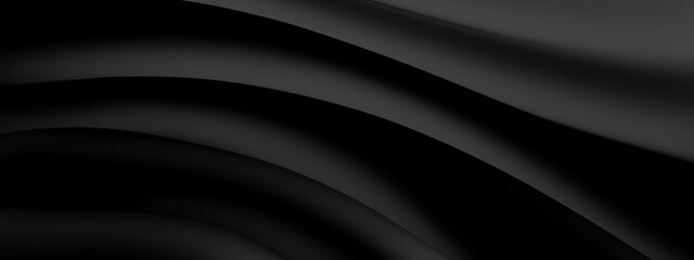 Abstract black wave. Dark ripple background