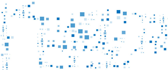 Vector squares blue technology pattern. Abstract blue technology concept background