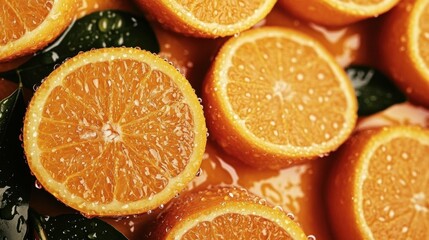 Refreshing Oranges Highlighted for a Natural Feel
