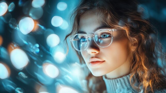 A person using a mind-reading device to understand customer desires.
