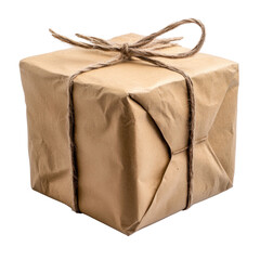 Obraz premium Colorful wrapped present box with a bright ribbon ideal for celebrations birthdays and special occasions white isolate background