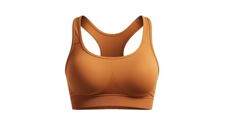 Isolated Studio Shot of a Tan Color Sports Bra for Women