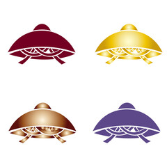 カラー家紋：笠（透過可）