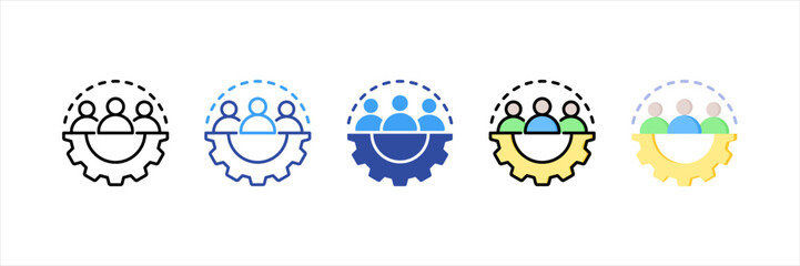 Workforce Multi Style Icon Set