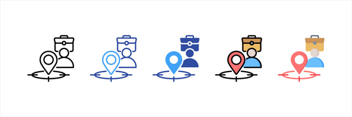 Job Position Multi Style Icon Set