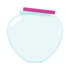 An empty clear glass jar with the red lid removed is perfect for storing cookies, candies and other sweets.