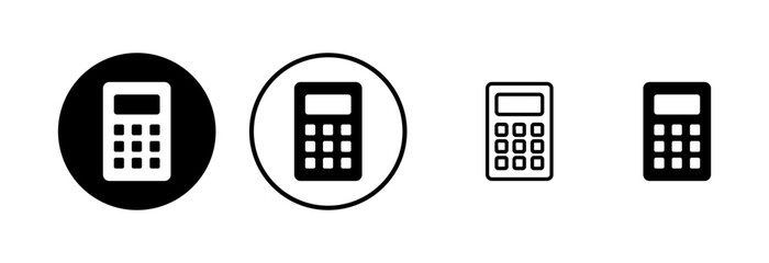 Calculator icon logo design. Accounting calculator sign and symbol.