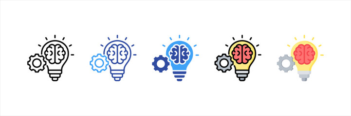 Knowledge Multi Style Icon Set