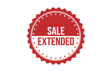 Sale extended red ribbon label banner.
