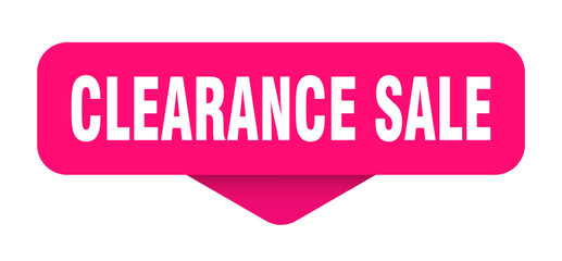 clearance sale sticker. clearance sale sign on transparent background