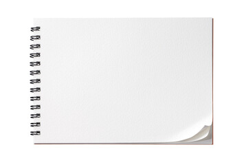 端のめくれた、長方形のスケッチブック。もしくはリングノート