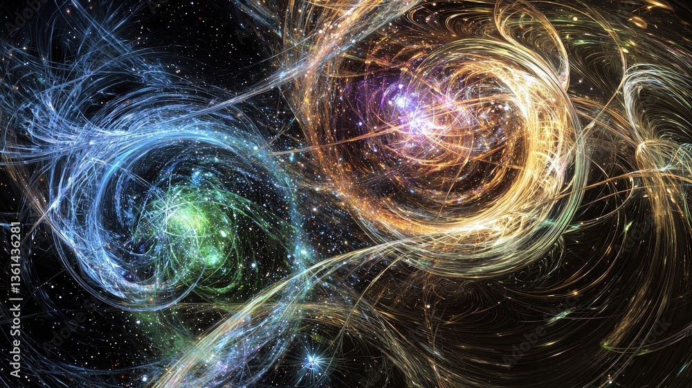Aufkleber majestic spiral galaxy displaying a stunning array of stars and cosmic features in deep space