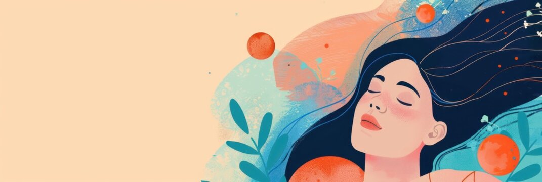 Tranquil dreaming concept for better sleep month awareness design