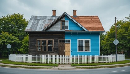 Old vs New House &ndash; Half Renovated Vintage Home with Modern Contrast.