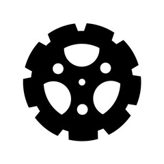 Gear shape icon. Vector sign. Engineering symbol