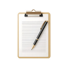 A brown colour wooden clipboard with pen Transparent PNG,