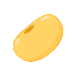Soybean isolated vector. Soybean on white background. 