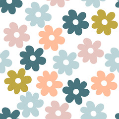 Tropical Flowers Seamless Pattern Vector