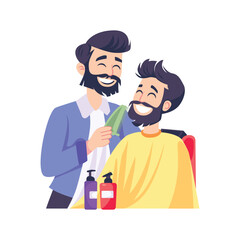 Happy Trim Vector Style illustration. Eps 10 File 