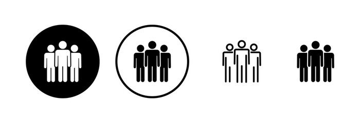 Obraz premium people icon logo design. person sign and symbol. User Icon vector