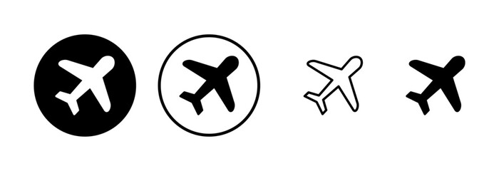 Plane icon logo design. Airplane sign and symbol. Flight transport symbol. Travel sign. aeroplane