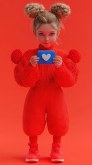 Fototapeta premium doll in a red dress