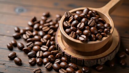 coffee beans in a cup