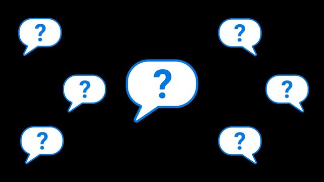 Question mark in chat bubble Animation