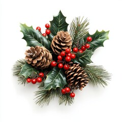christmas decoration on white background